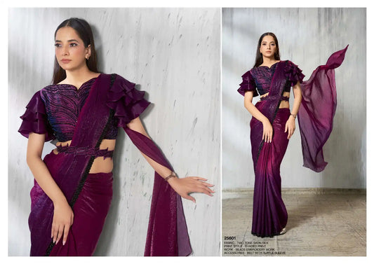 The Modern Woman’s Choice: Ready-to-Wear Stitched Sarees by www.fashionpur.com