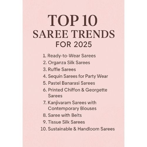 🌟 Top 10 Saree Trends for 2025 Every Woman Should Own