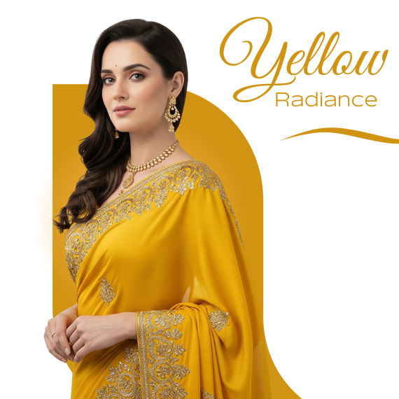 Yellow Sarees & Dresses for women