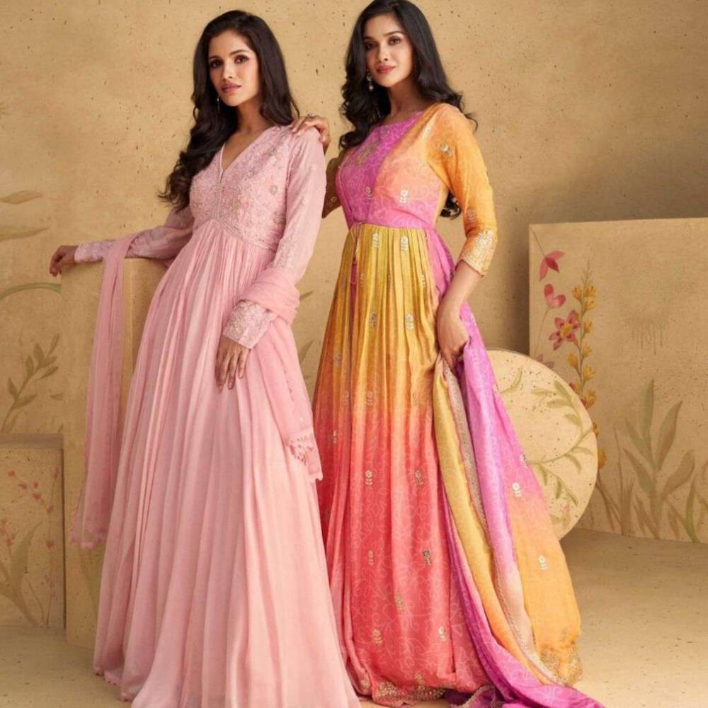 Buy Silk Anarkali Dress Online
