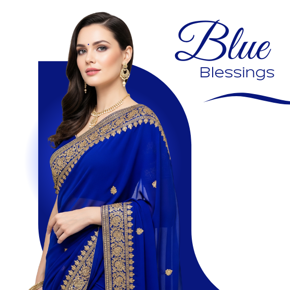 Blue Sarees & Dresses for Women