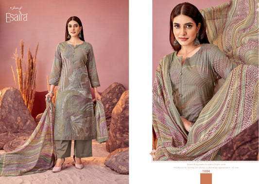 Elegant Unstitched Cotton Suit (Muted Taupe)