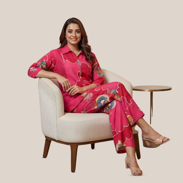 Stylish Vatican Silk Coord Set for Women