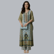 Powder Blue Designer Kaftan Suit Set for Women