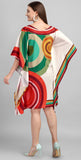 Multicolor Women’s Kaftan Dress with Abstract Print