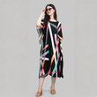 Black Multicolor Designer Kaftan Kurti for Women