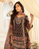 Black Printed Premium Natural Crepe Silk Palazzo Set