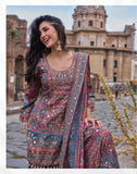 Printed Embroidered Sharara Suit with Gota Patti Dupatta for Women