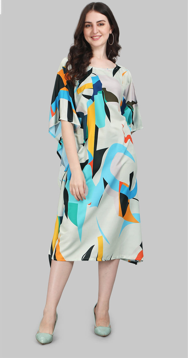 Pastel Green Designer Kaftan Kurti for Women