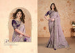 Purple Purple Fantasy Satin Silk Saree with Embroidered Blouse