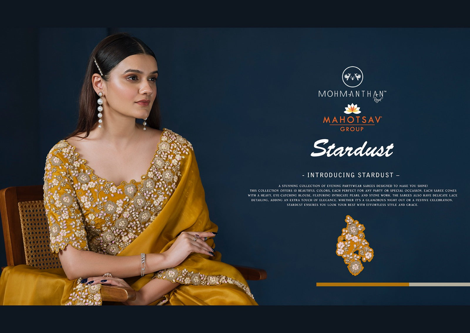 Royal Mustard Gold Satin Silk Saree – Luxurious Shine & Timeless Elegance