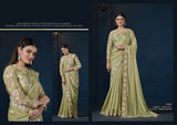 Olive Gold Gajji Silk Saree – Timeless Elegance & Luxurious Drape