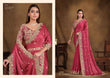 Rose Pink Two-Tone Satin Silk Saree with Hand-Embroidered Blouse