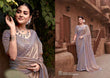 Graceful Chiku Satin Silk Saree with Embroidered Blouse