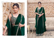 Emerald Green Shimmer Chiffon Saree with Sequins Handwork