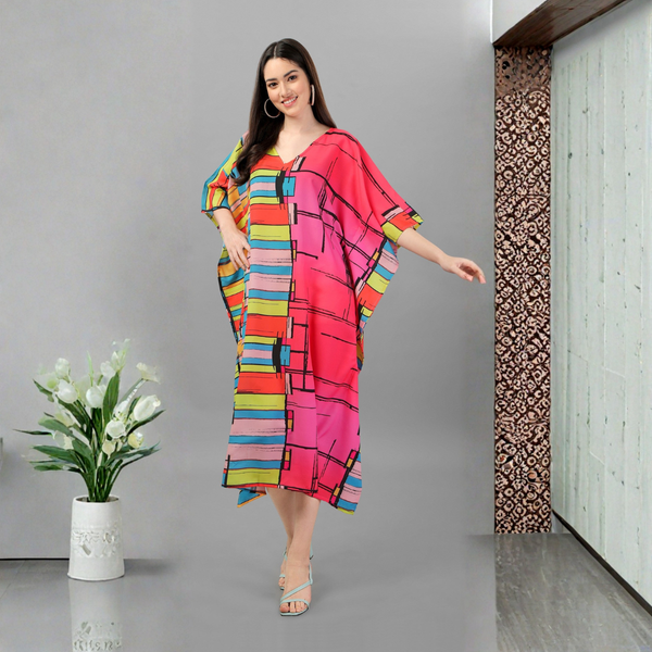 Hot Pink Designer Kaftan Kurti for Women