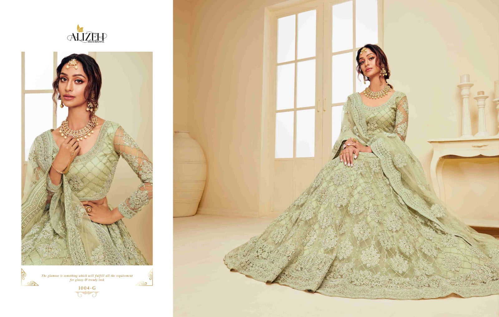 Mint Green Ethereal Bliss Lehenga
