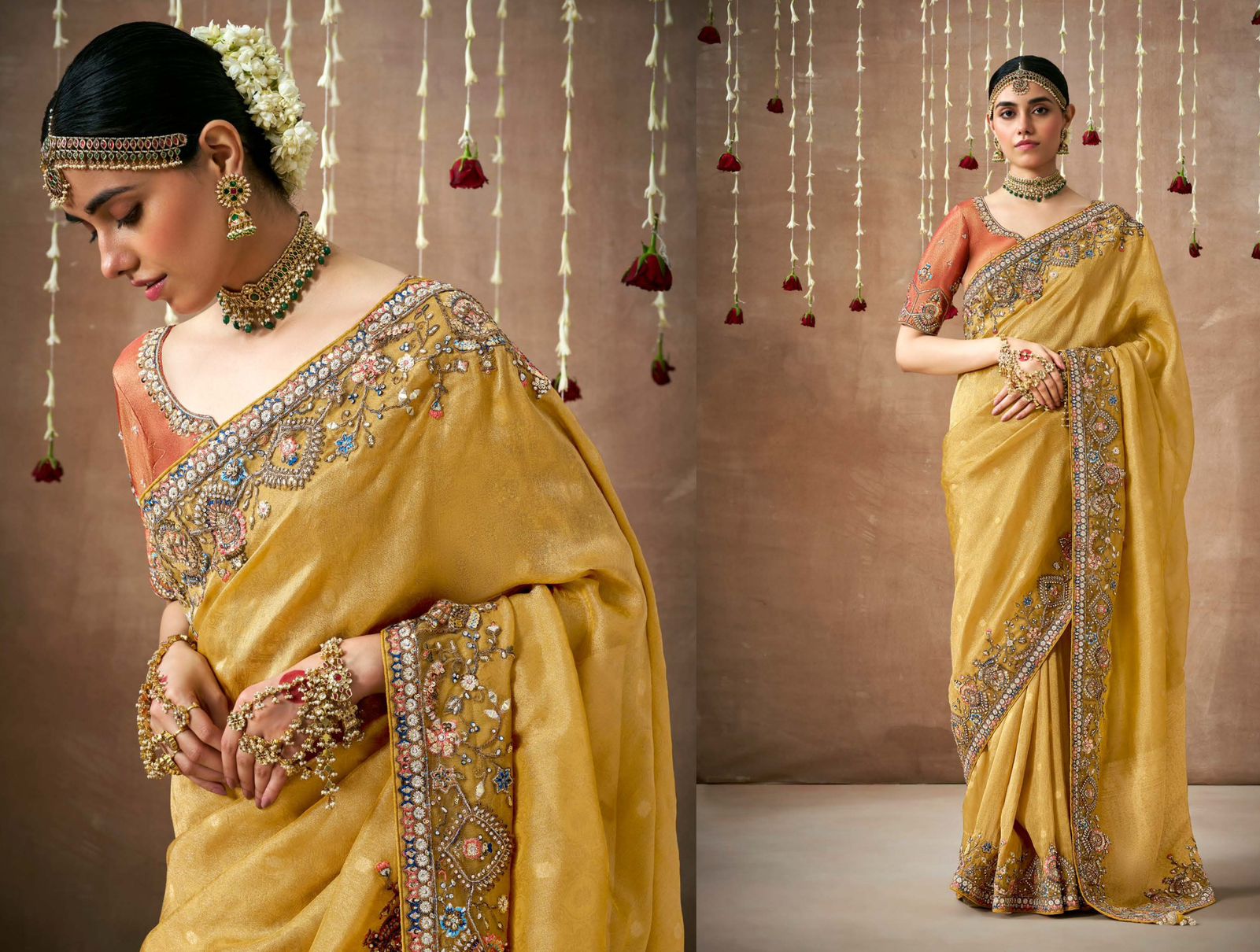 Regal Gold Tissue Dola Silk Saree