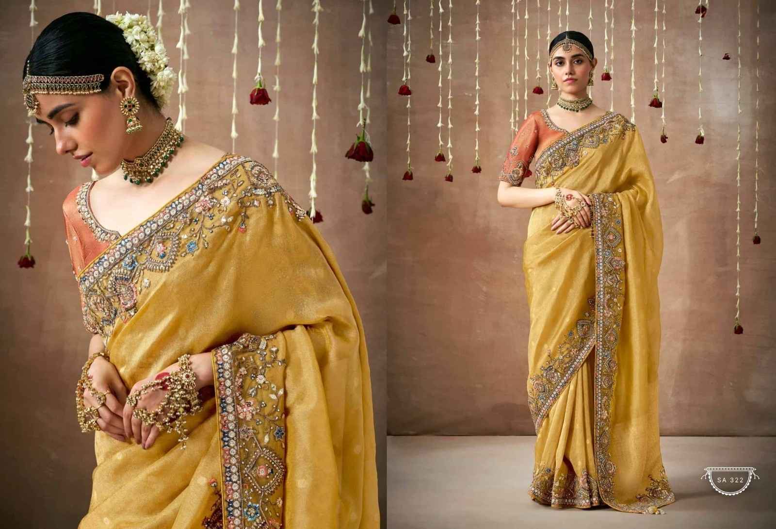 Regal Gold Tissue Dola Silk Saree