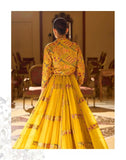 Yellow Heavy Designer Georgette Lehenga with Embroidered Jacket