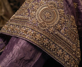 Lavender Embroidered Designer Palazzo Set