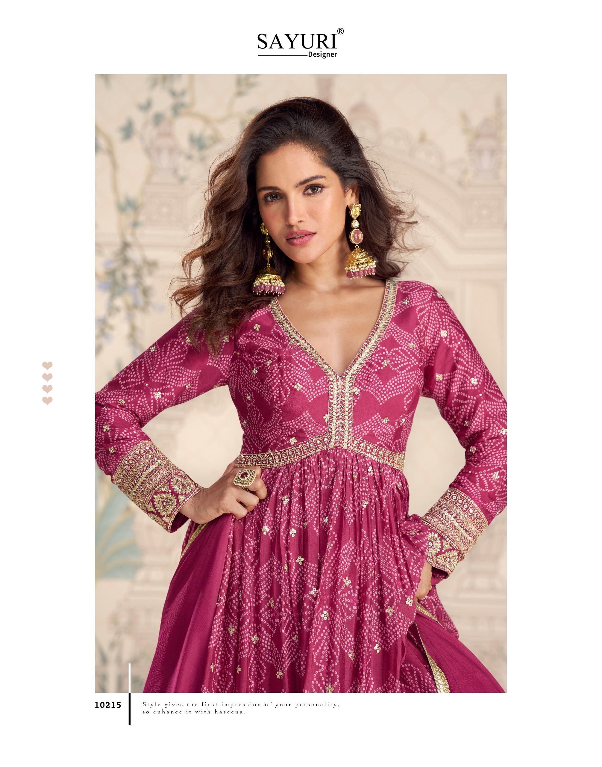 Premium Real Chinon Anarkali Suit Set with Dupatta – Festive & Wedding Wear