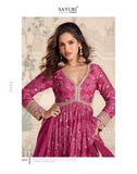 Premium Real Chinon Anarkali Suit Set with Dupatta – Festive & Wedding Wear
