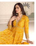 Premium Real Chinon Anarkali Suit Set with Dupatta – Festive & Wedding Wear