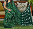 Bottle Green Shibori Zigzag Modal Silk Saree - Elegant Appeal
