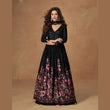 Black Anarkali Gown with Dupatta – Elegant Party Wear