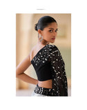 Black & White Designer Printed Lehenga