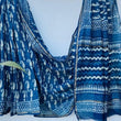 Blue Chanderi Silk Saree – Handloom Ajrakh Printed Ethnic Wear