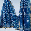 Elegant Blue Maheshwari Silk Saree – Handloom Cotton Silk Weave