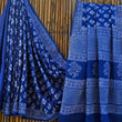 Deep Blue Mulmul Cotton Saree – Pure Handloom Cotton Saree for Women