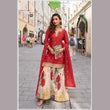 Maroon Real Chinon Sharara Suit with Floral Tabi Silk Gharara