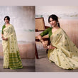 Elegant Light Green Modal Cotton Saree with Zari Border & Pallu