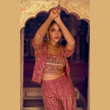 Elegant Maroon Indo Western Cocktail Dress