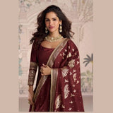Maroon Silk Anarkali Gown
