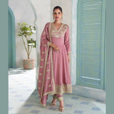 Premium Pink Silk Anarkali Suit for Women