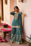 Luxury Embroidered Sharara Suit Set