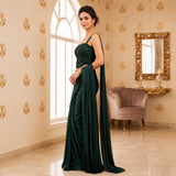 Green Lycra Ready-to-Wear Party Saree