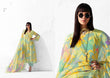 Pastel Yellow Printed Muslin Suit Set with Chinon Dupatta