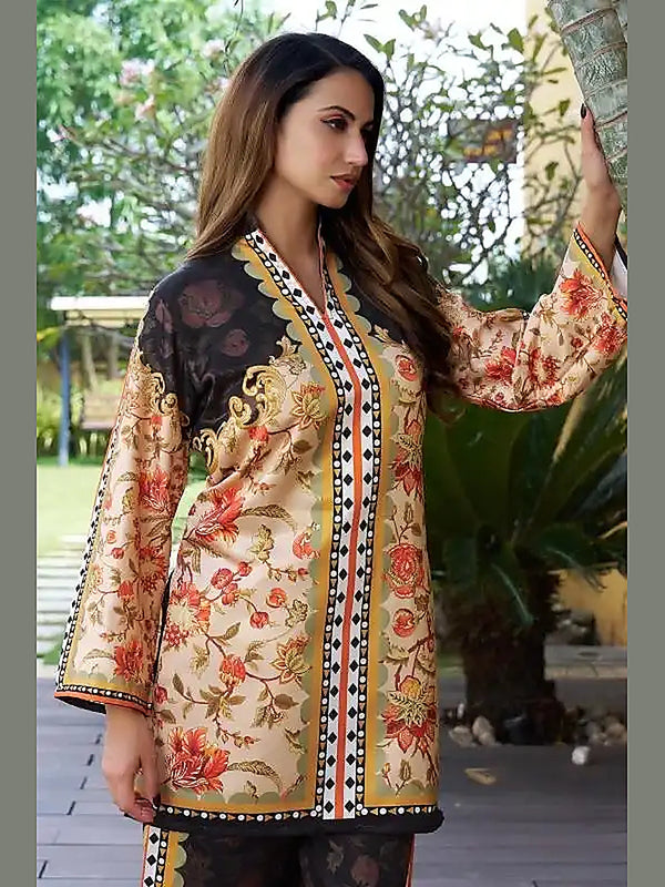 Elegant Satin Printed Coord Set for Women