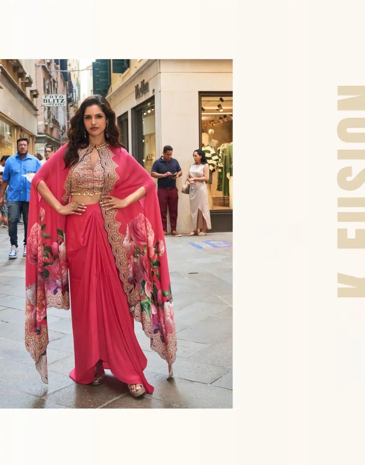 Indo-Western Jacket & Dhoti Set