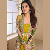 Designer Indo Western Shrug Suit Set