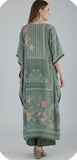 Elegant Olive Green Kaftan Suit Set