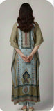 Powder Blue Designer Kaftan Suit Set for Women