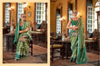 Mint Green and Emerald Patola Silk Saree with Diamond Pattern