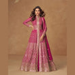 Designer Magenta Georgette Anarkali Gown with Dupatta