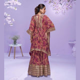 Designer Maroon Georgette Kaftan Dress